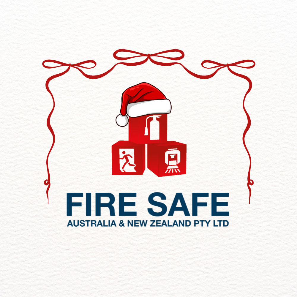 Image featuring the Fire Safe Australia & New Zealand logo with festive Christmas elements such as subtle decorations and holiday colours. Text on the image reads: “Christmas Closure: Final day 4pm, Friday 19 December. Closed 22 December to 5 January. Regular hours resume Monday–Friday, 8am–4pm from 5 January.